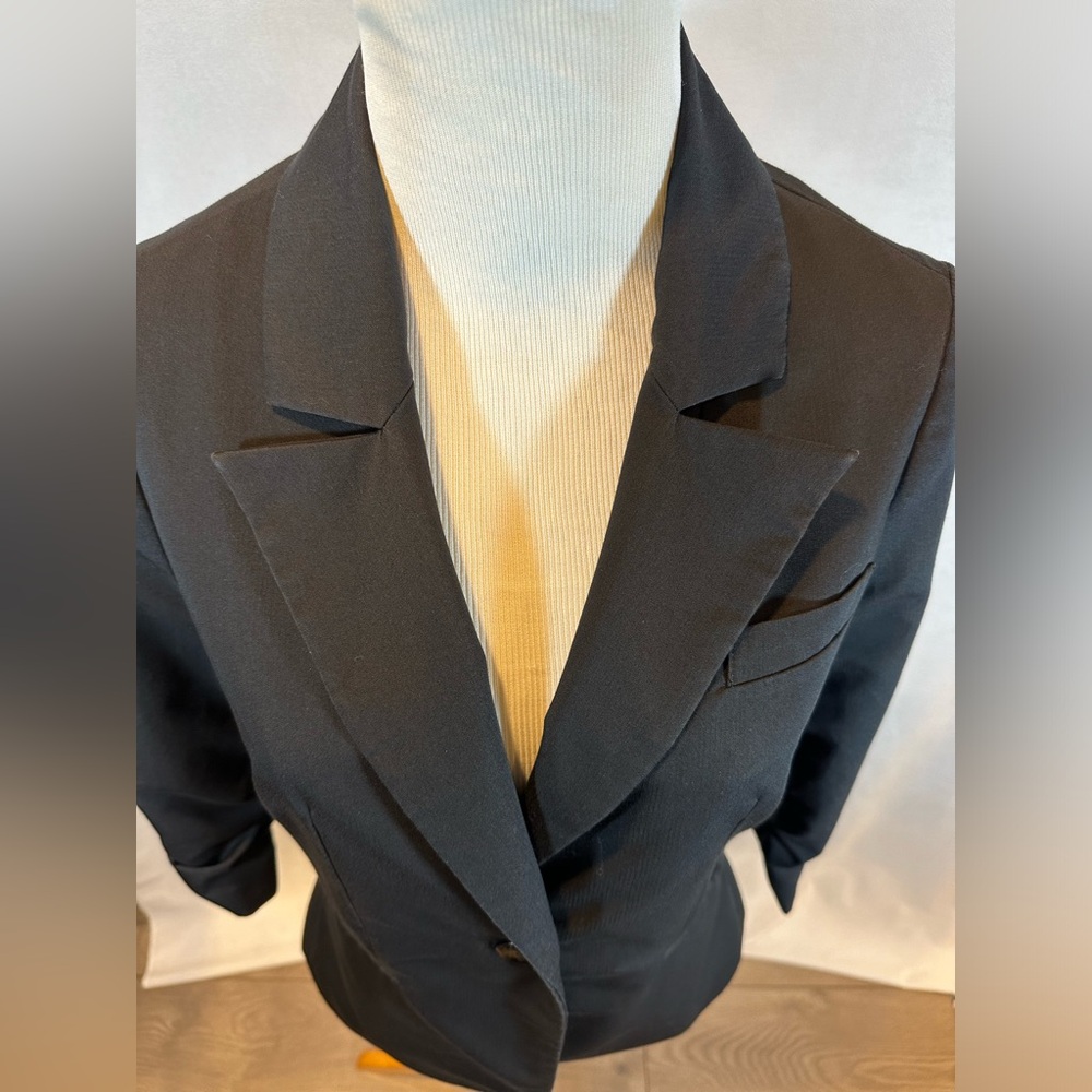 Guess Women's Solid Basic Ruched Sleeve Buttoned … - image 3